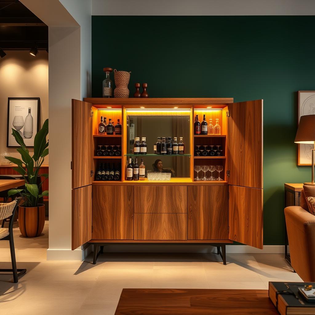 Cantina de madera con dise&ntilde;o contempor&aacute;neo